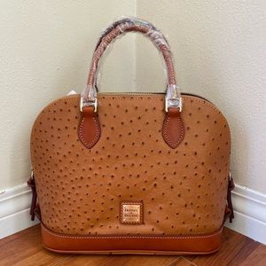 Dooney & Bourke Tan Ostrich Satchel
